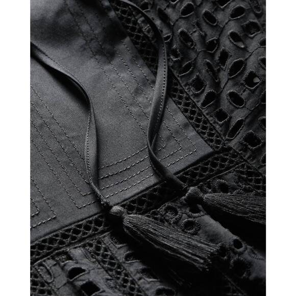 NEW VERONICA BEARD alina eyelet maxi dress in black - Picture 8 of 8